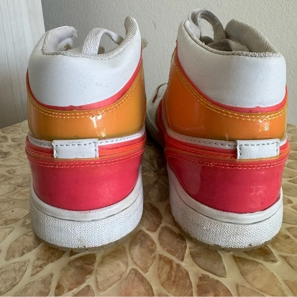 Nike Air Jordan 1 GS Edge Glow White Pink Blast Sneakers 5.5